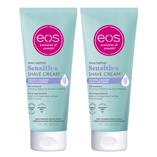 eos Shea Better Sensitive Skin Womens Shave Cream- Fragrance-Free 14 fl oz 2-Pack